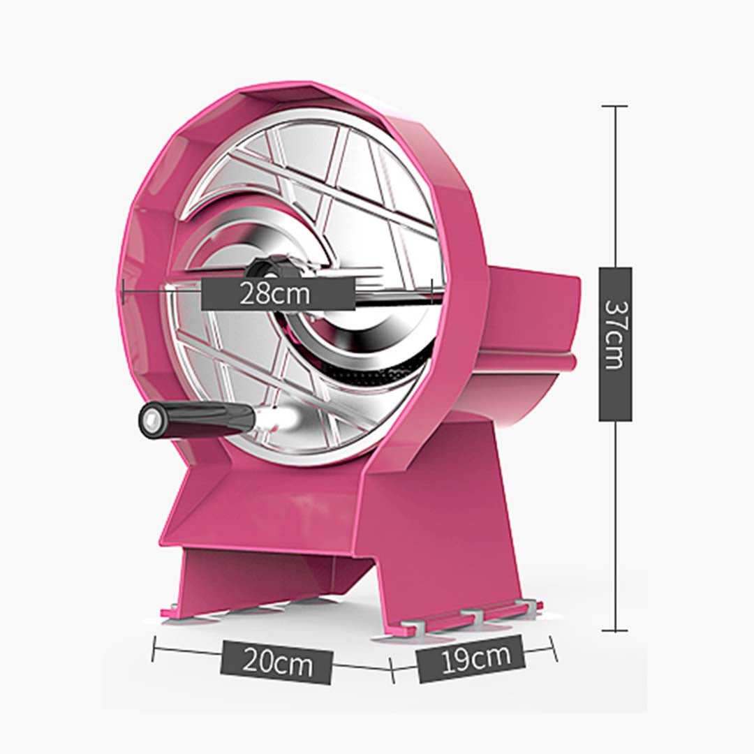 SOGA 2X Commercial Manual Vegetable Fruit Slicer Kitchen Cutter Machine Pink - Cafe Supply