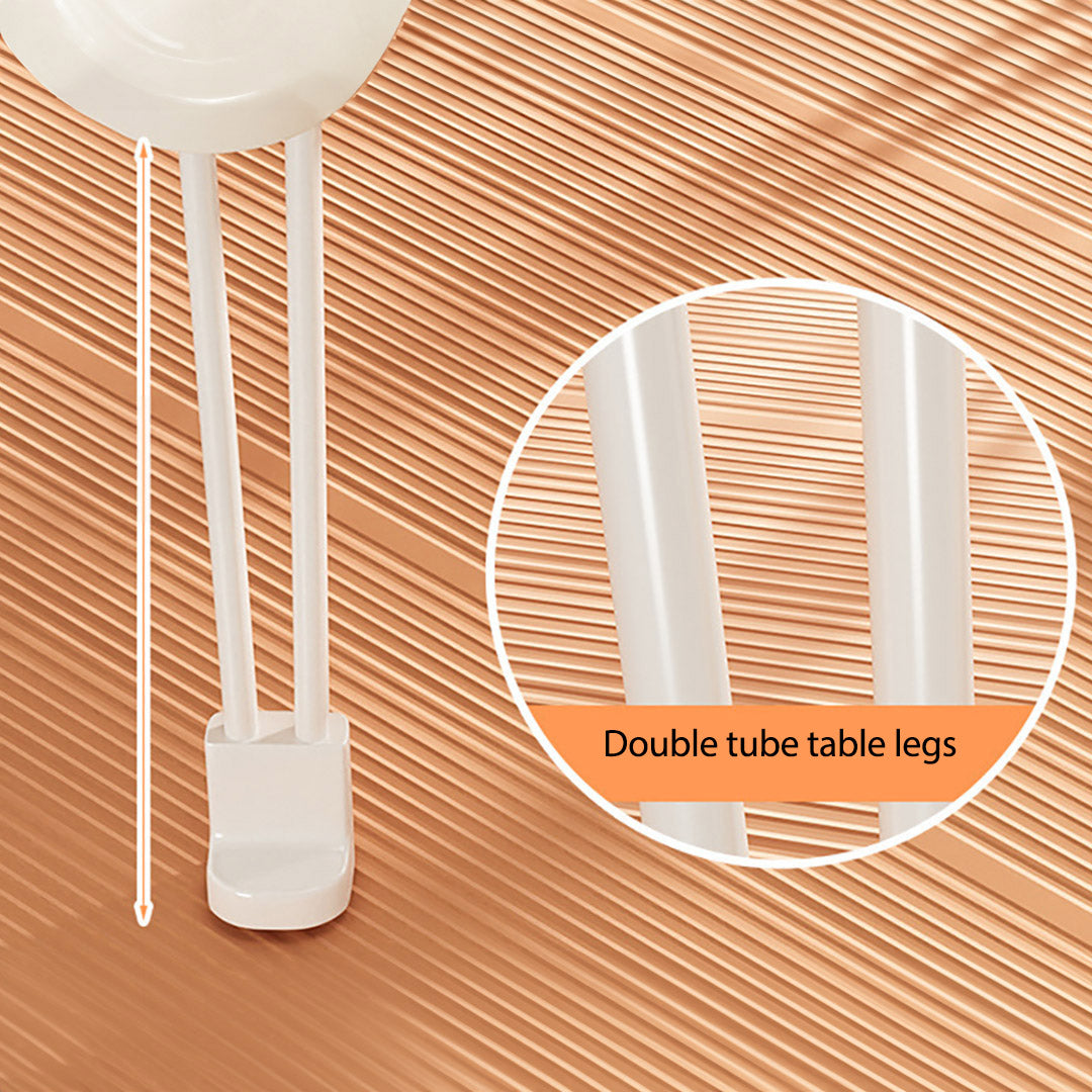 SOGA 2X White Portable Bed Table Adjustable Folding Mini Desk With Cup-Holder Home Decor - Cafe Supply