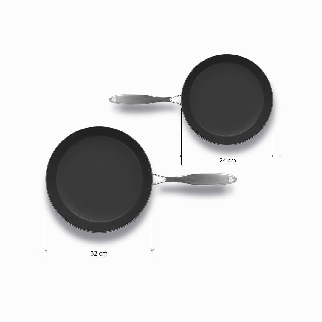 SOGA Stainless Steel Fry Pan 24cm 32cm Frying Pan Induction Non Stick Interior - Cafe Supply