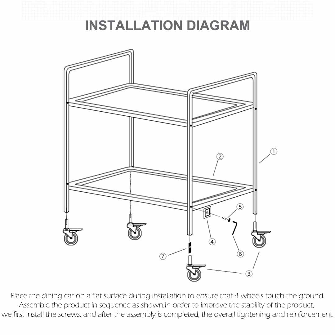 SOGA 3 Tier 85x45x90cm Stainless Steel Kitchen Dinning Food Cart Trolley Utility Size Medium - Cafe Supply