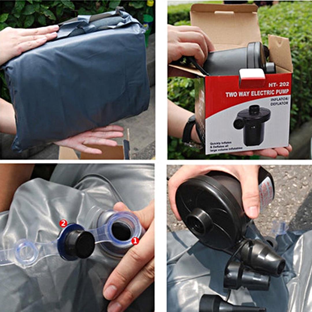 SOGA 2X Inflatable Car Mattress Portable Travel Camping Air Bed Rest Sleeping Bed Beige - Cafe Supply