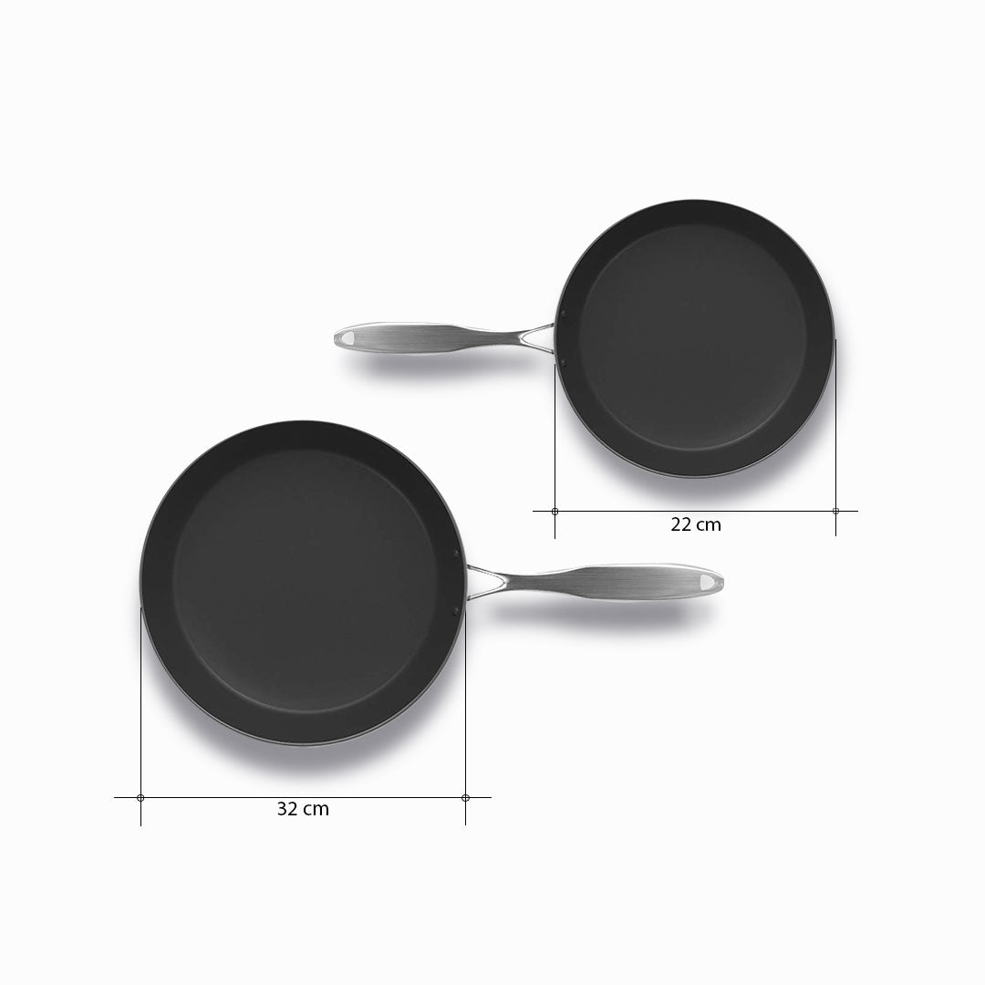 SOGA Stainless Steel Fry Pan 22cm 32cm Frying Pan Induction Non Stick Interior - Cafe Supply