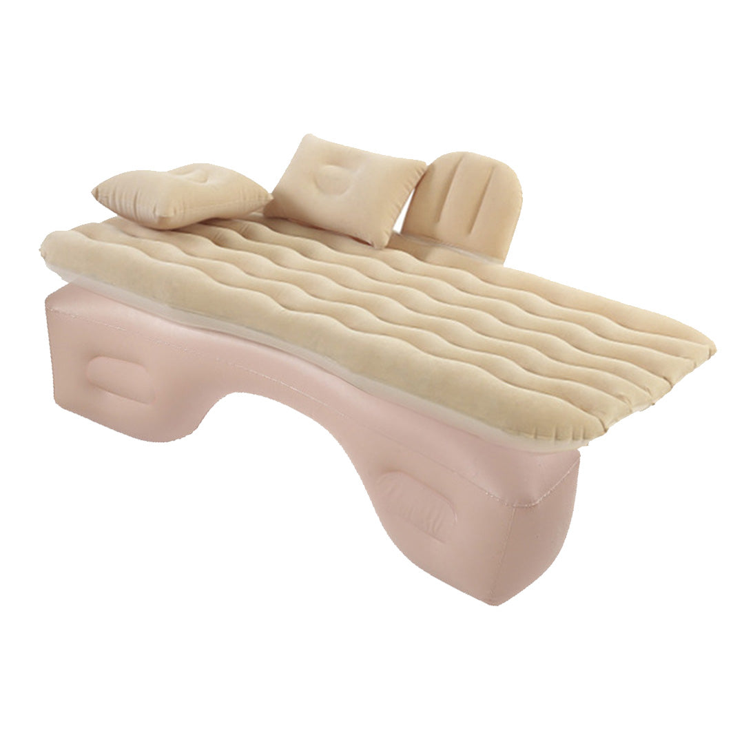 SOGA 2X Beige Ripple Inflatable Car Mattress Portable Camping Air Bed Travel Sleeping Kit Essentials - Cafe Supply