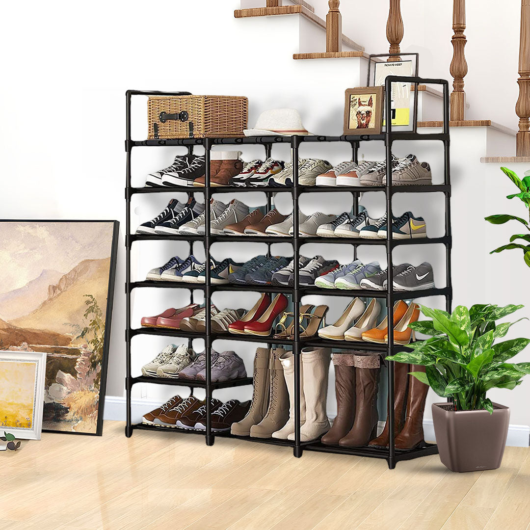 SOGA 19-Shelf Tier Shoe Storage Shelf Space-Saving Caddy Rack Organiser with Handle - Cafe Supply