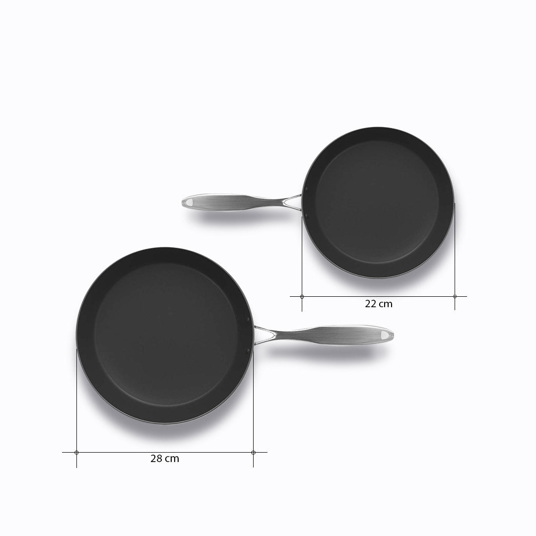 SOGA Stainless Steel Fry Pan 22cm 28cm Frying Pan Induction Non Stick Interior - Cafe Supply