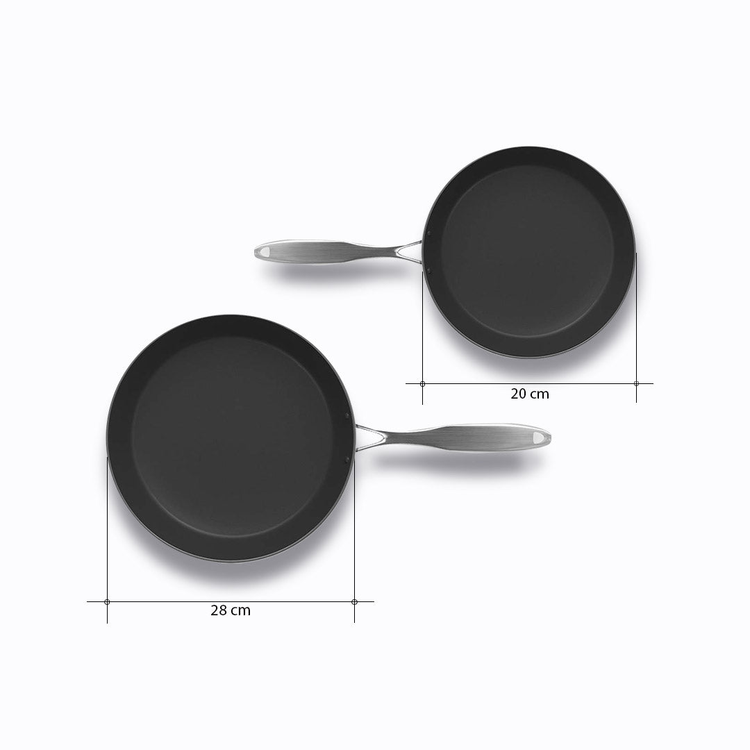 SOGA Stainless Steel Fry Pan 20cm 28cm Frying Pan Induction Non Stick Interior - Cafe Supply