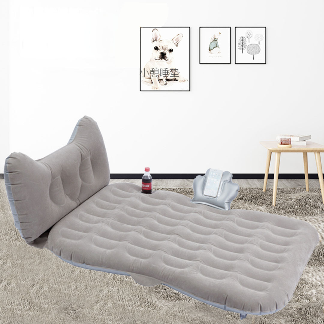 SOGA Grey Honeycomb Inflatable Car Mattress Portable Camping Air Bed Travel Sleeping Kit Essentials - Cafe Supply