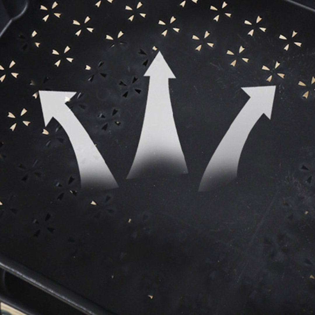 SOGA 2X 3 Tier Steel Black Movable Kitchen Cart Multi-Functional Shelves Portable Storage Organizer with Wheels - Cafe Supply