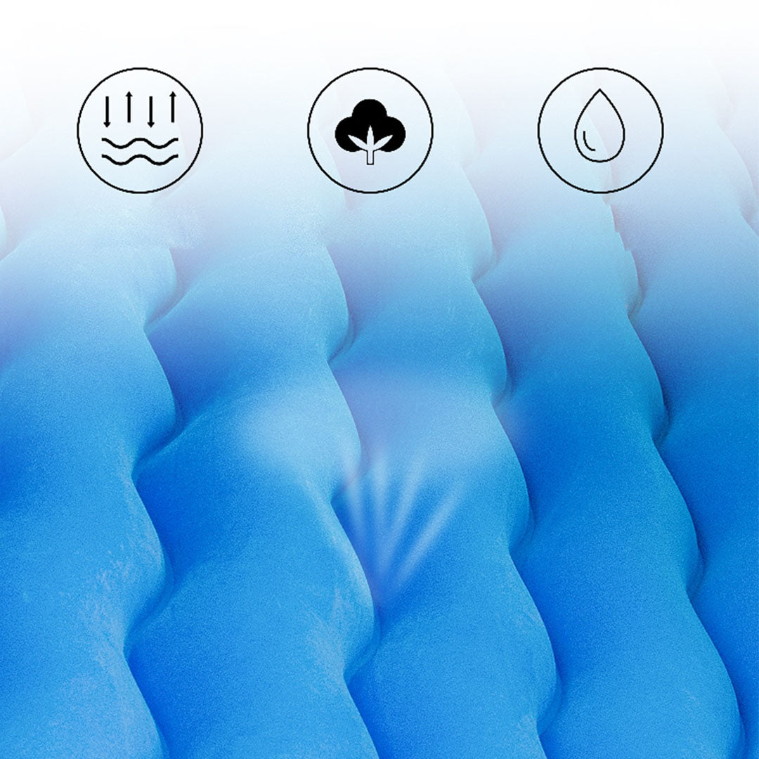 SOGA Blue Ripple Inflatable Car Mattress Portable Camping Air Bed Travel Sleeping Kit Essentials - Cafe Supply