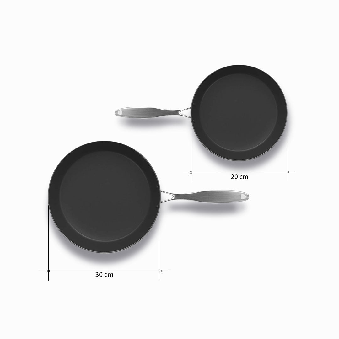 SOGA Stainless Steel Fry Pan 20cm 30cm Frying Pan Induction Non Stick Interior - Cafe Supply