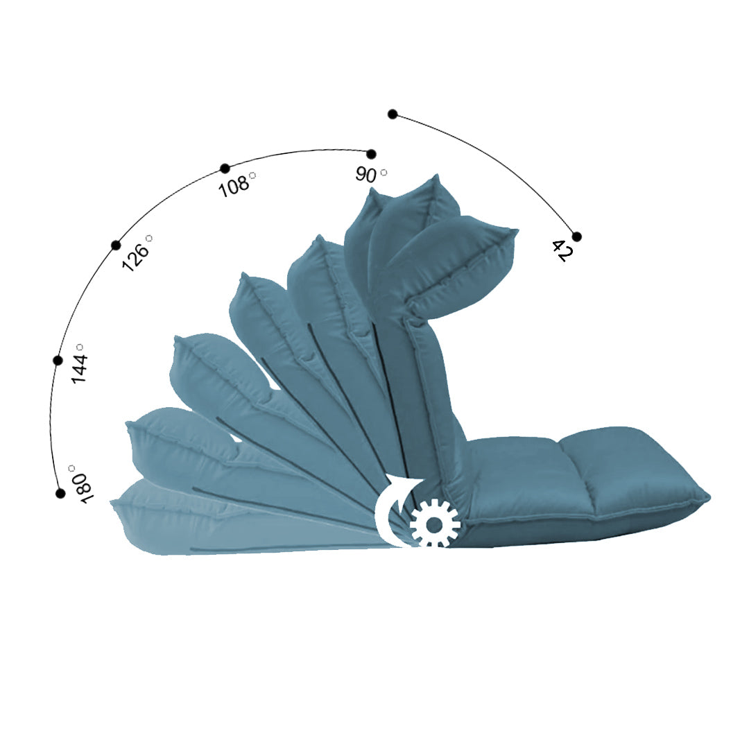 SOGA Green Lounge Recliner Lazy Sofa Bed Tatami Cushion Collapsible Backrest Seat Home Office Decor - Cafe Supply