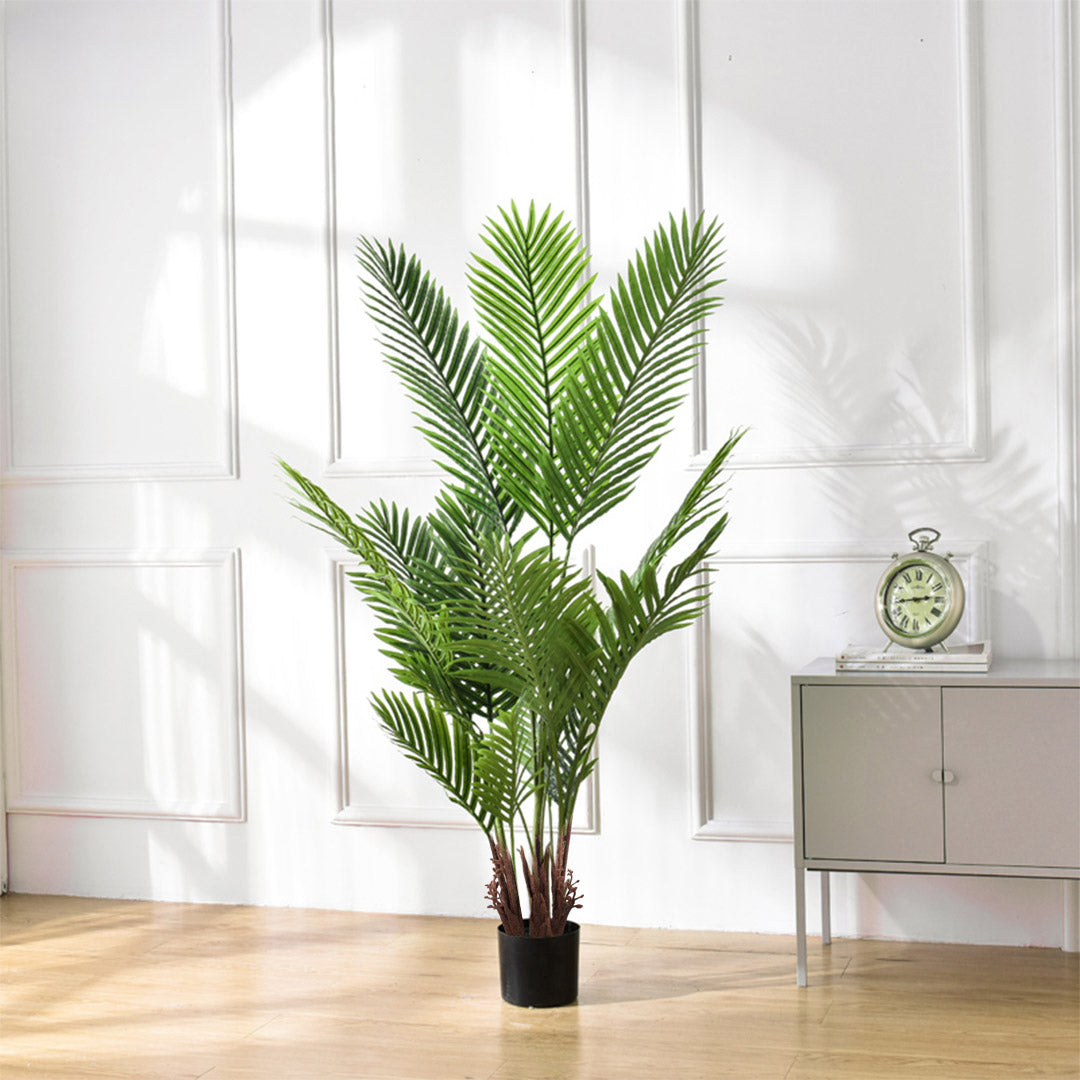 SOGA 2X 180cm Artificial Swallowtail Sunflower Fake Decoration Tree Flower Pot Plant - Cafe Supply