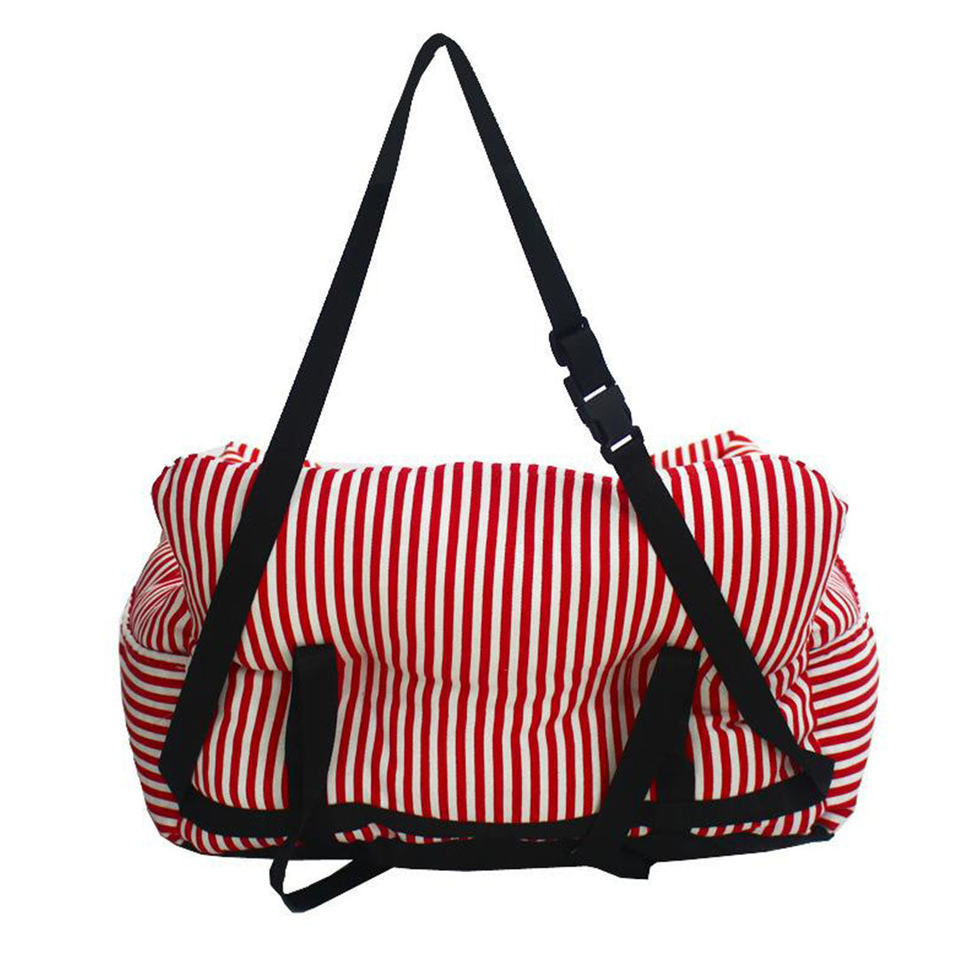 SOGA Red Pet Car Seat Sofa Safety Soft Padded Portable Travel Carrier Bed - Cafe Supply