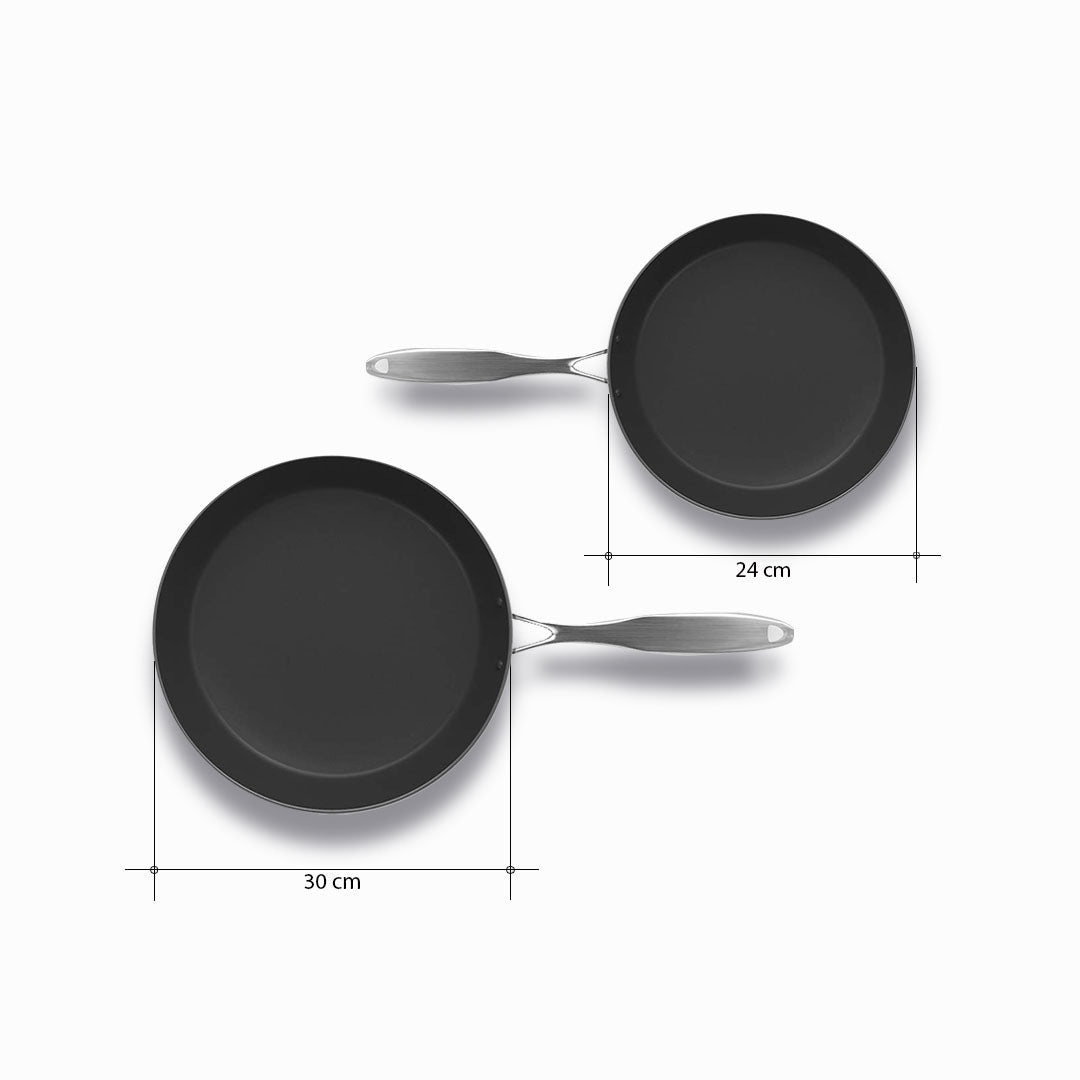 SOGA Stainless Steel Fry Pan 24cm 30cm Frying Pan Induction Non Stick Interior - Cafe Supply