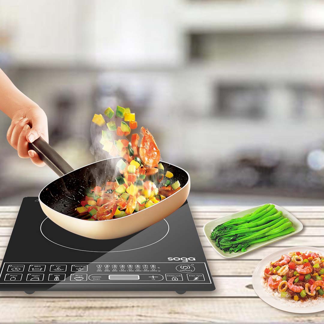 SOGA 2X Cooktop Electric Smart Induction Cook Top Portable Kitchen Cooker Cookware - Cafe Supply