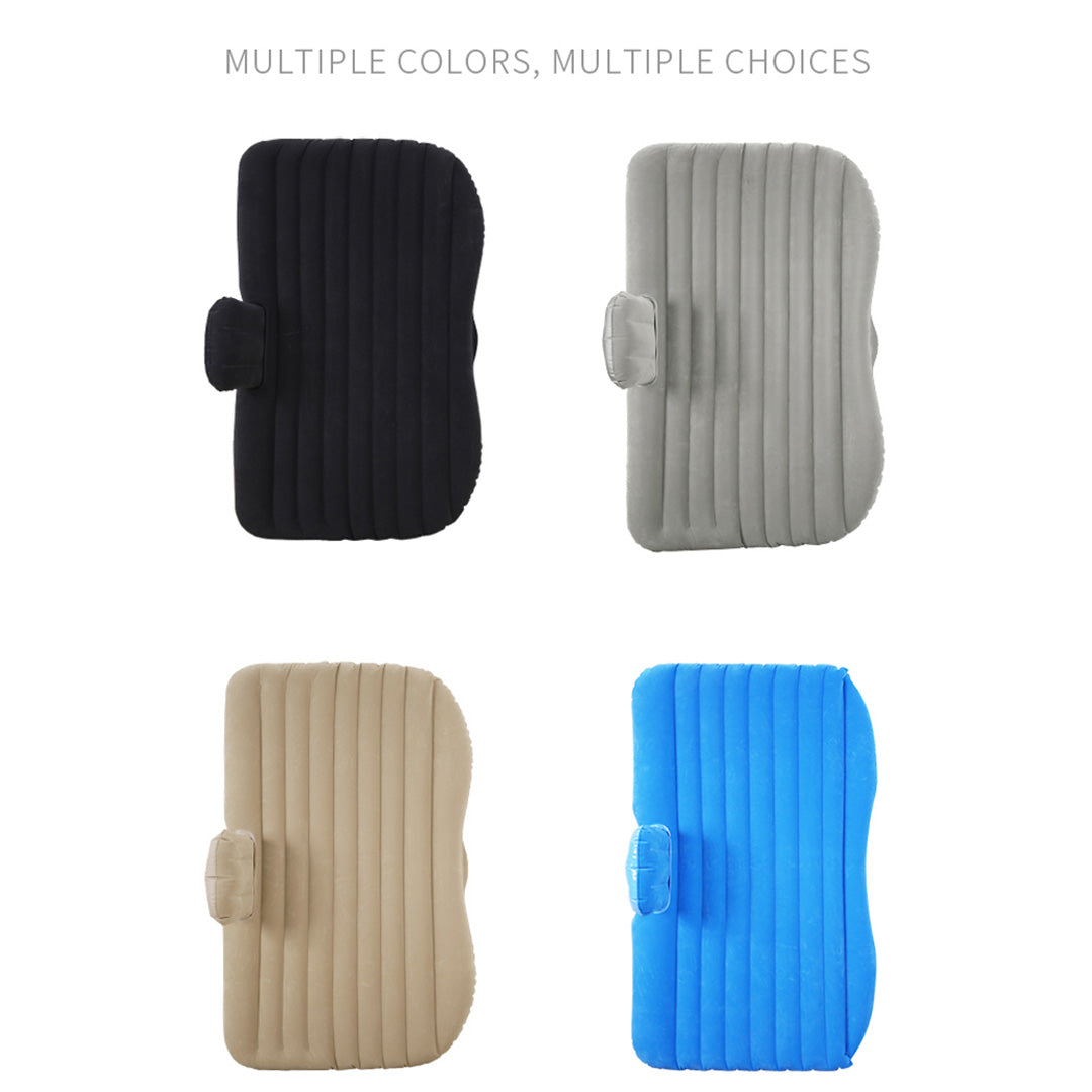 SOGA 2X Grey Stripe Inflatable Car Mattress Portable Camping Rest Air Bed Travel Compact Sleeping Kit Essentials - Cafe Supply