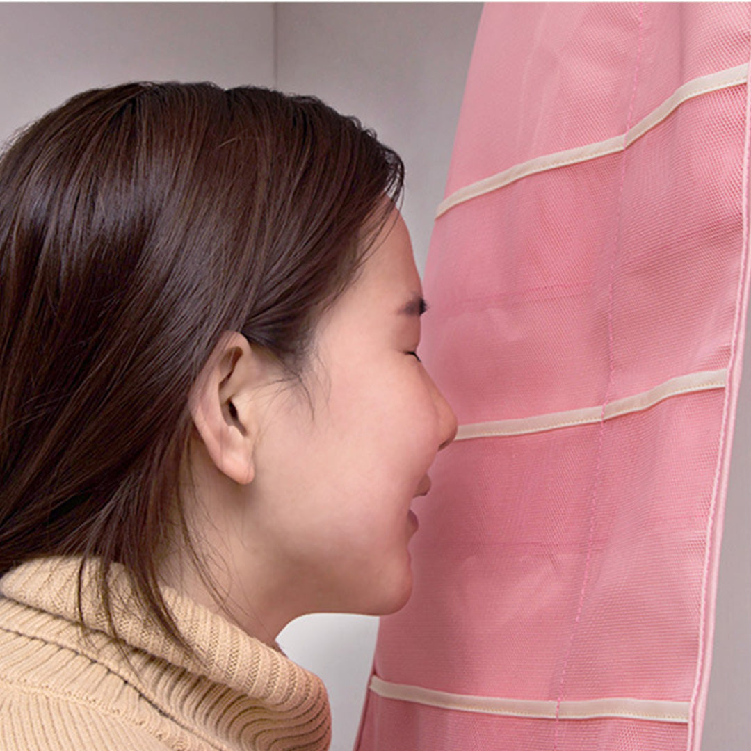 SOGA 2X Pink Double Sided Hanging Storage Bag Underwear Bra Socks Mesh Pocket Hanger Home Organiser - Cafe Supply