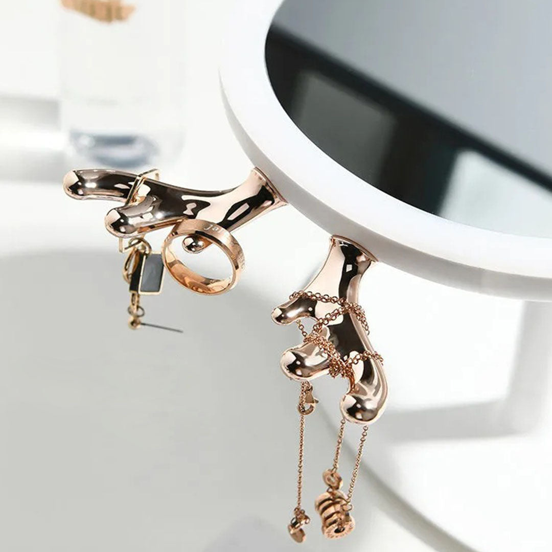 SOGA 2X White Antler LED Light Makeup Mirror Tabletop Vanity Home Decor - Cafe Supply