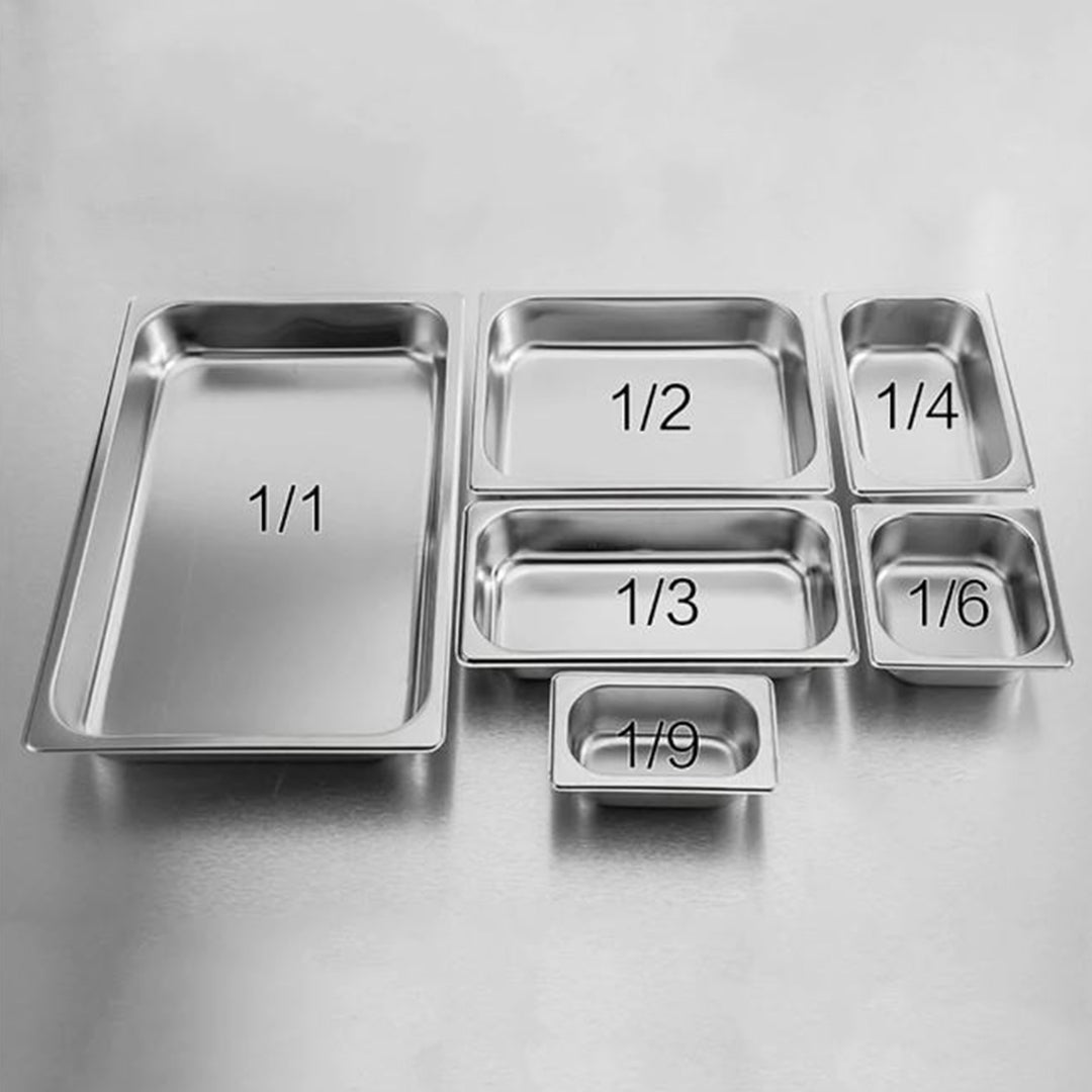 SOGA Gastronorm GN Pan Full Size 1/3 GN Pan 20cm Deep Stainless Steel Tray - Cafe Supply