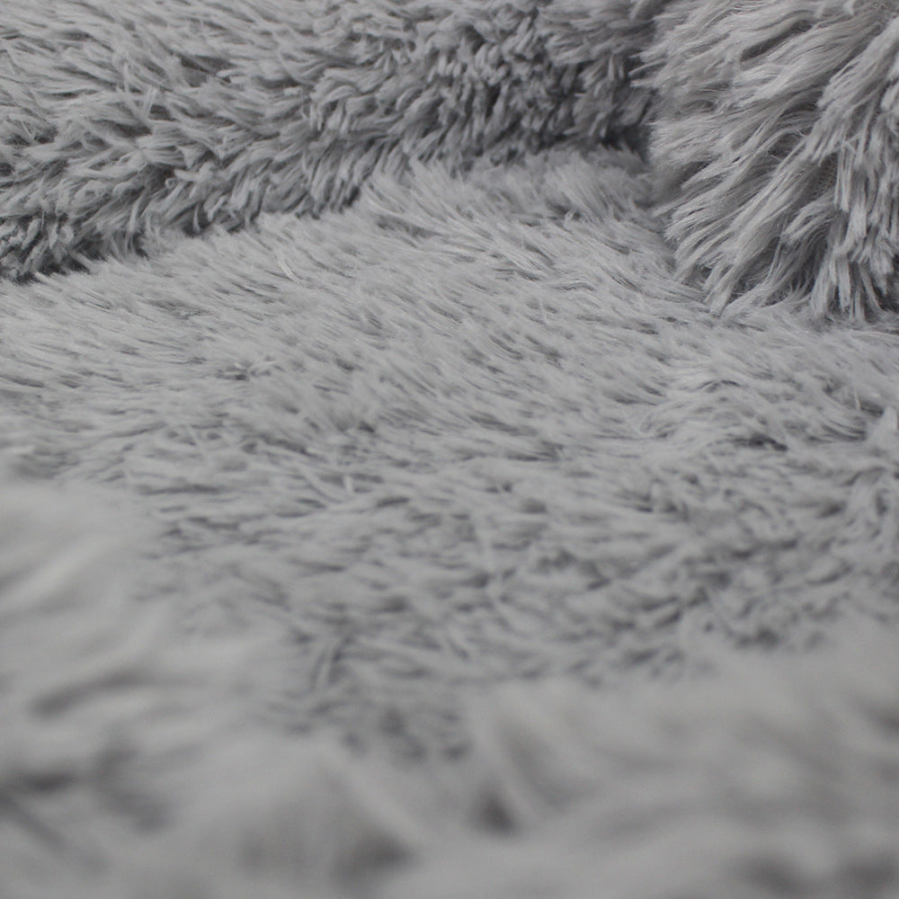 SOGA Black Dual-purpose Cushion Nest Cat Dog Bed Warm Plush Kennel Mat Pet Home Travel Essentials - Cafe Supply