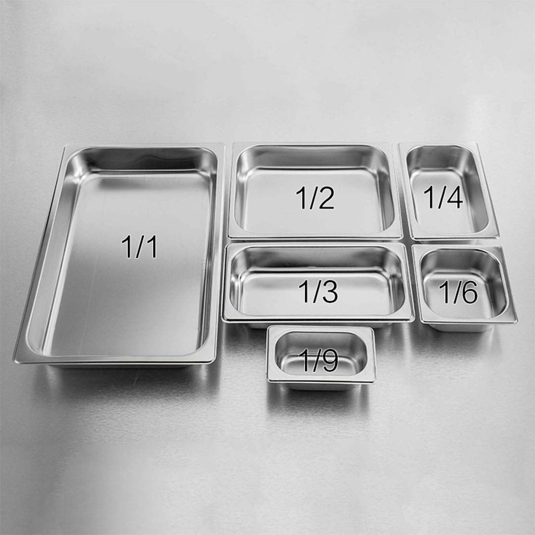 SOGA 12X Gastronorm GN Pan Full Size 1/2 GN Pan 20cm Deep Stainless Steel Tray With Lid - Cafe Supply