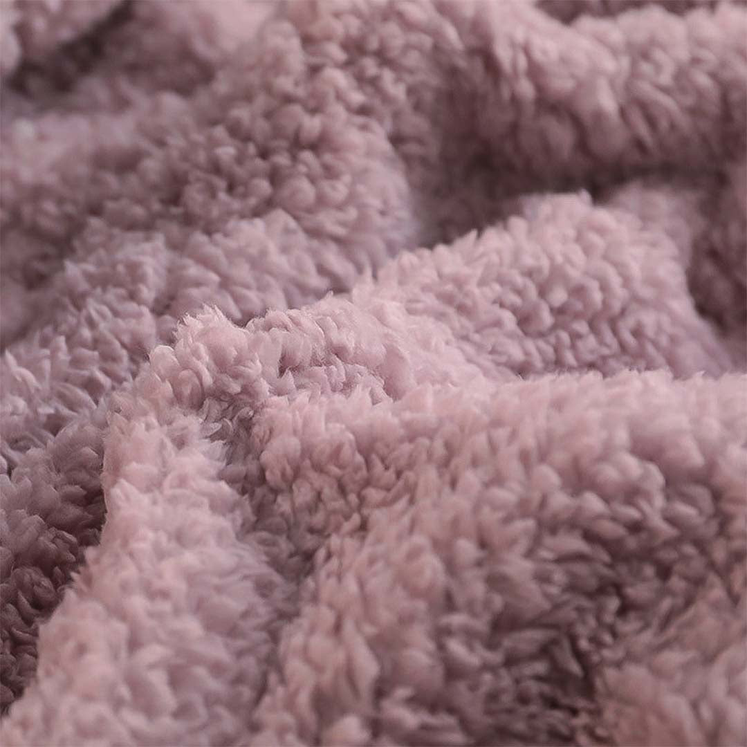 SOGA Throw Blanket Warm Cozy Double Sided Thick Flannel Coverlet Fleece Bed Sofa Comforter Purple - Cafe Supply