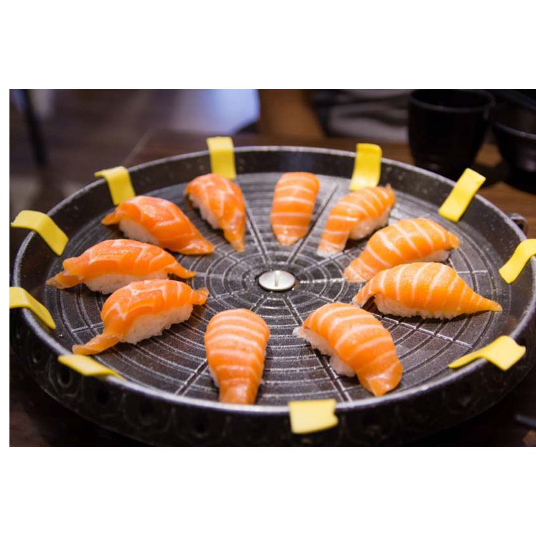 SOGA 2X Portable Korean BBQ Butane Gas Stove Stone Grill Plate Non Stick Coated Round - Cafe Supply