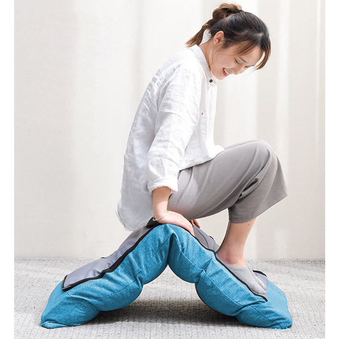 SOGA Lounge Floor Recliner Adjustable Lazy Sofa Bed Folding Game Chair Blue - Cafe Supply