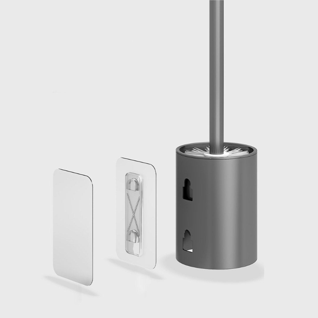 SOGA 27cm Wall-Mounted Toilet Brush with Holder Bathroom Cleaning Scrub Dark Grey - Cafe Supply