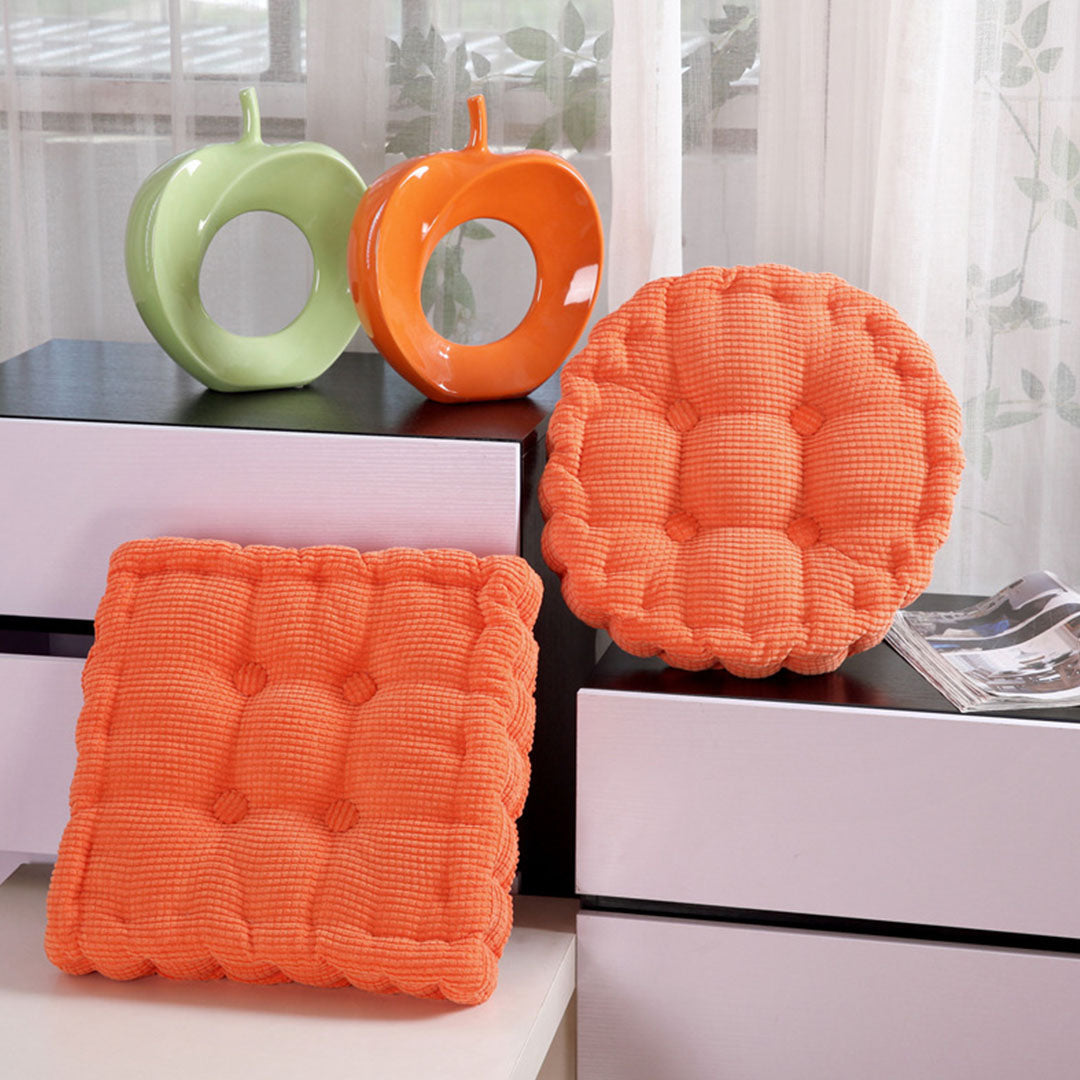 SOGA 4X Orange Round Cushion Soft Leaning Plush Backrest Throw Seat Pillow Home Office Decor - Cafe Supply