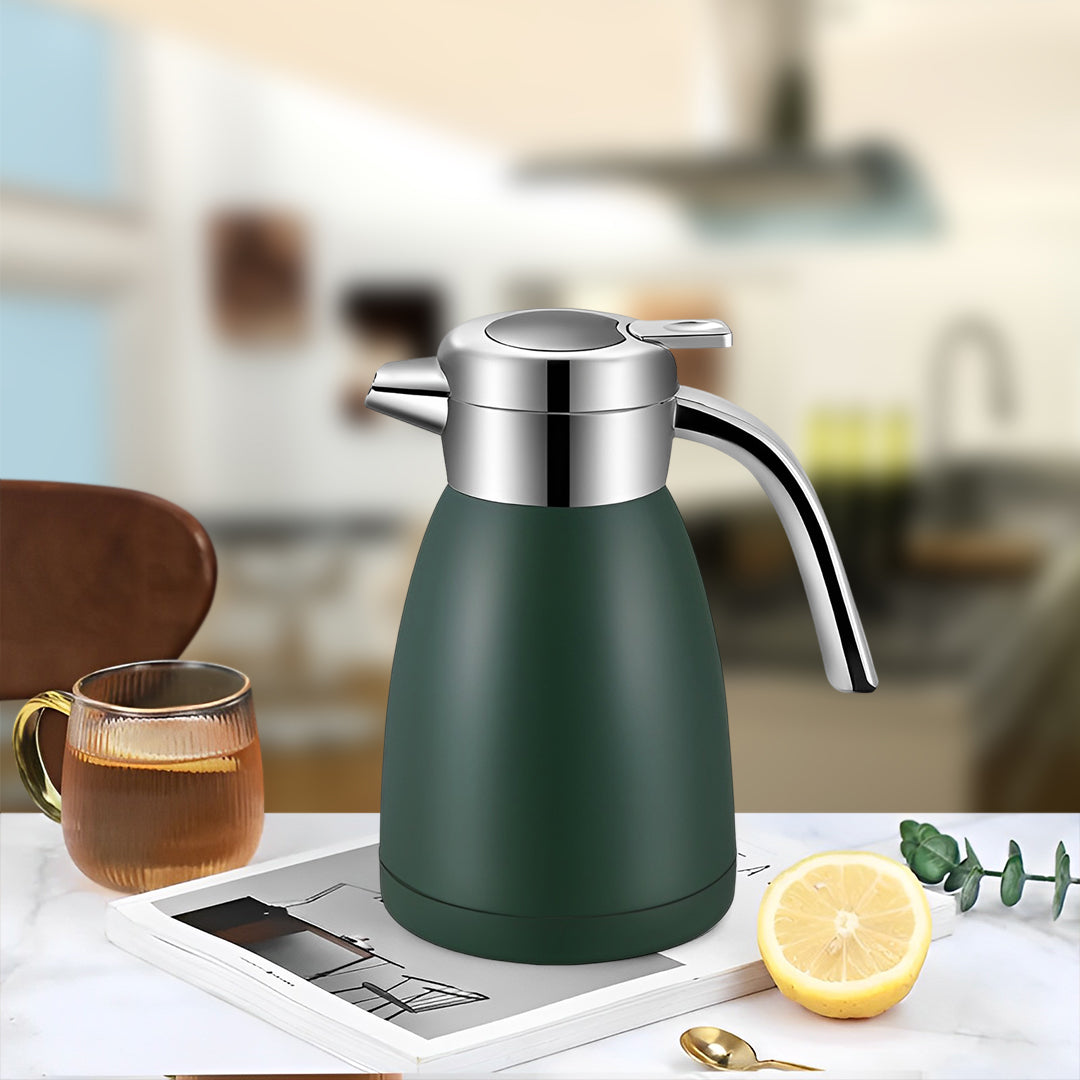 SOGA 2X 2.2L Stainless Steel Kettle Insulated Vacuum Flask Water Coffee Jug Thermal Green - Cafe Supply