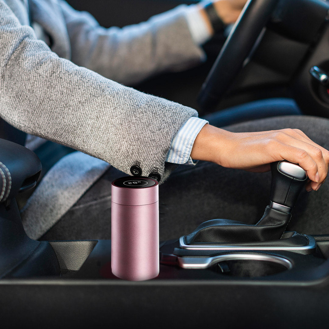 SOGA 2X 500ML Stainless Steel Smart LCD Thermometer Display Bottle Vacuum Flask Thermos Rose Gold - Cafe Supply