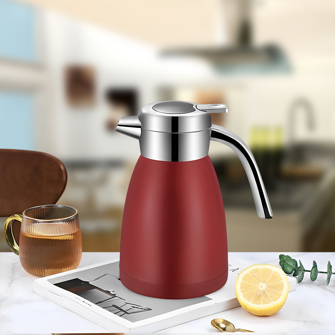 SOGA 1.8L Stainless Steel Kettle Insulated Vacuum Flask Water Coffee Jug Thermal Red - Cafe Supply