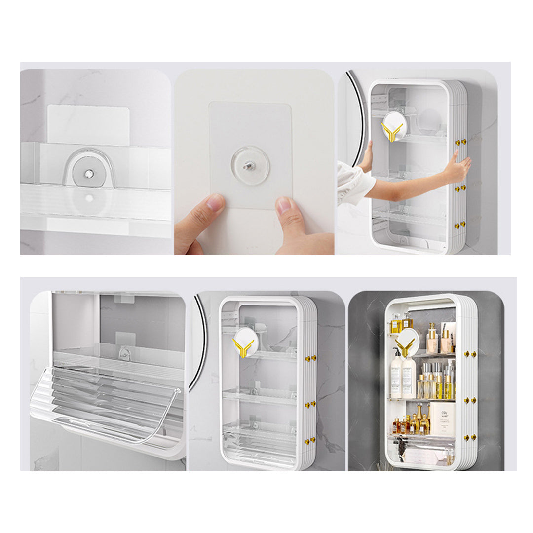 SOGA White Multi Tier Cosmetic Storage Rack Bathroom Vanity Tray Display Stand Organiser - Cafe Supply