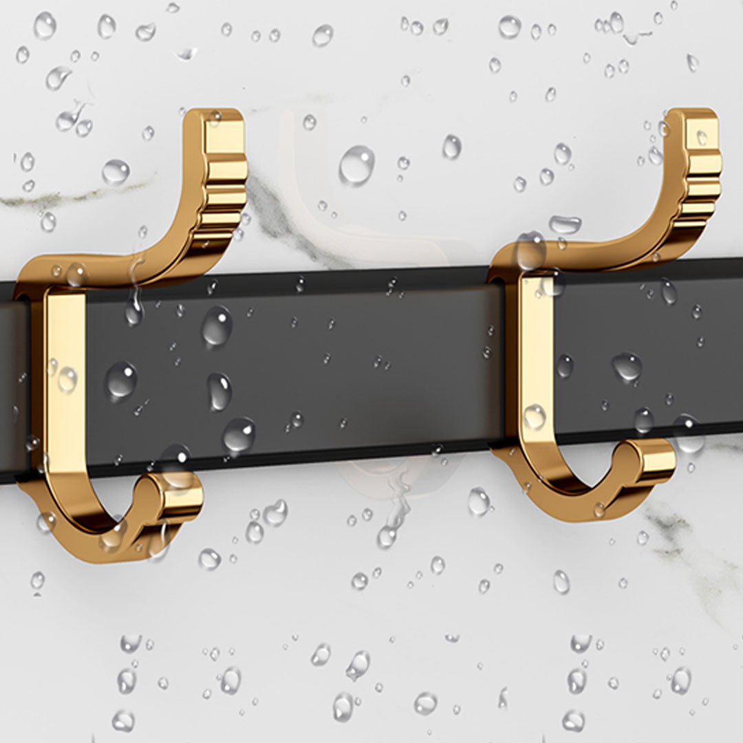 SOGA 2X 41cm Wall Mounted Towel Rack Space-Saving Hanger Organiser with Durable Hooks - Cafe Supply