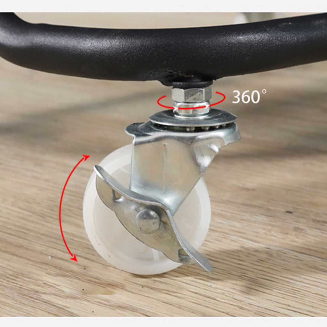 SOGA 2X 3 Tier Steel Black Movable Kitchen Cart Multi-Functional Shelves Portable Storage Organizer with Wheels - Cafe Supply