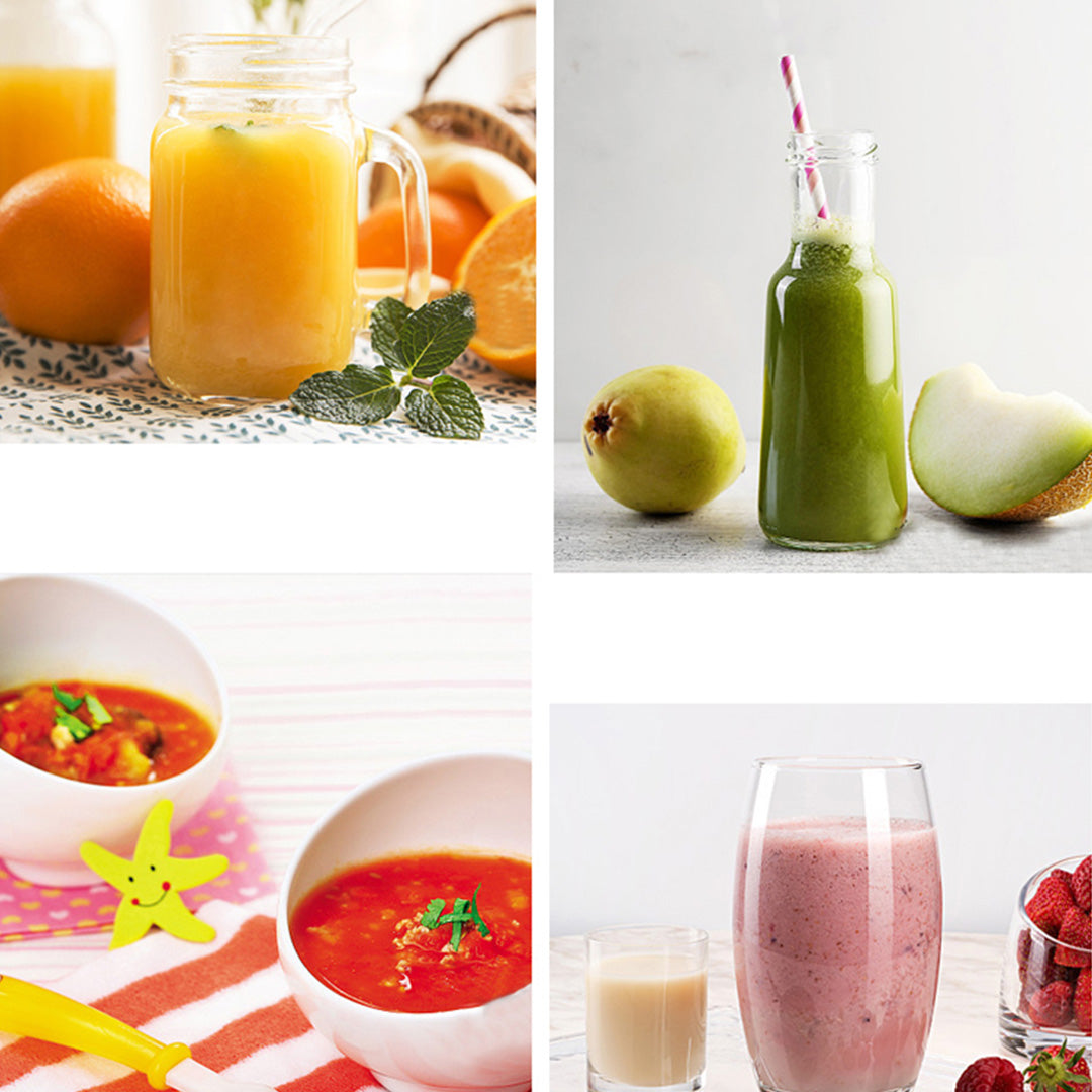 SOGA Portable Mini USB Rechargeable Handheld Juice Extractor Fruit Mixer Juicer White - Cafe Supply