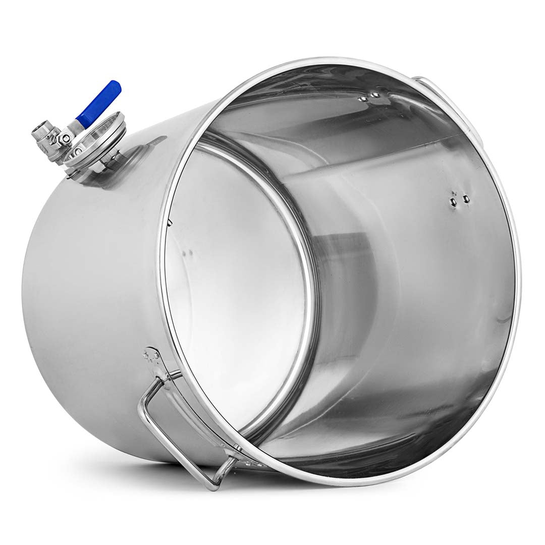 SOGA Stainless Steel 33L No Lid Brewery Pot With Beer Valve 35*35cm - Cafe Supply