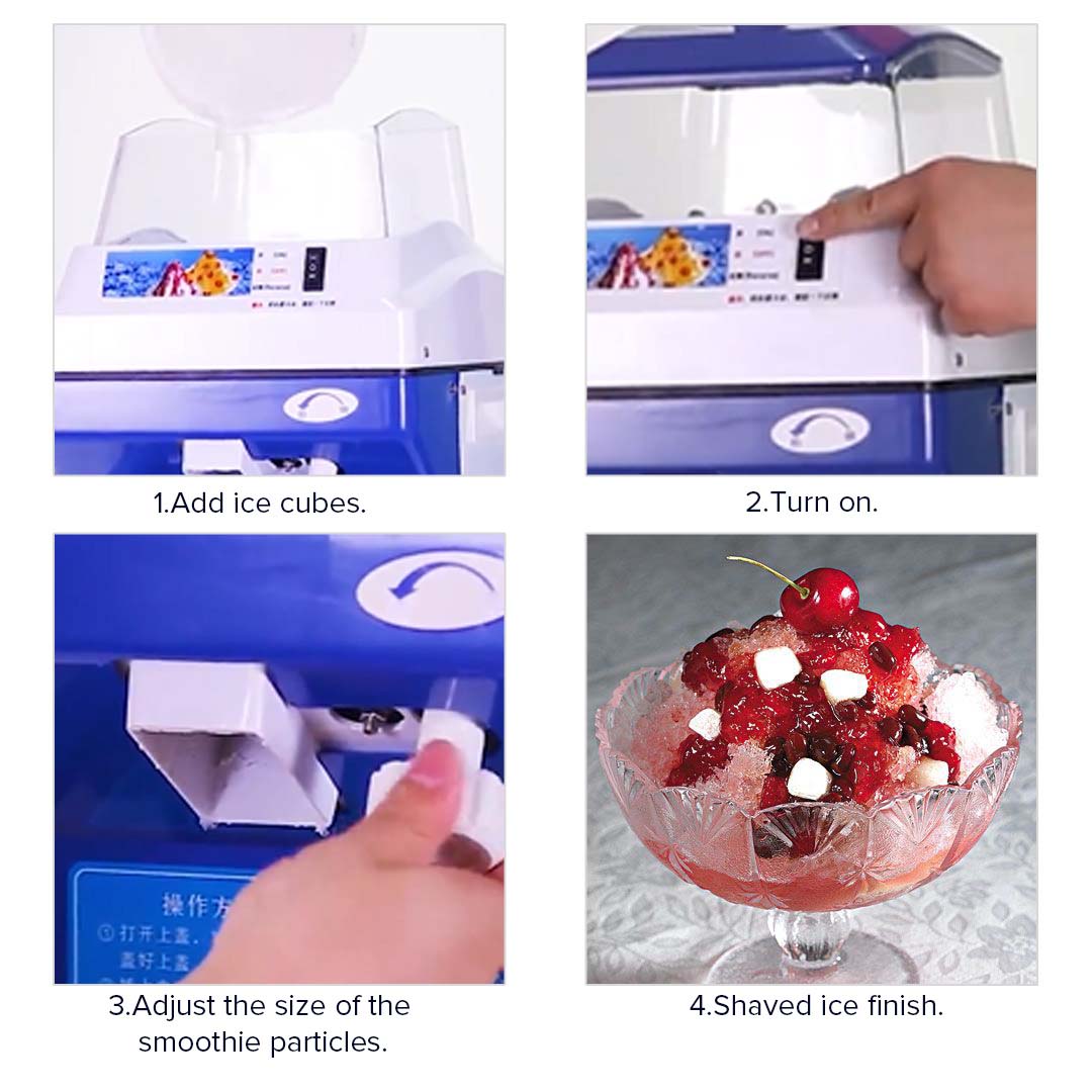 SOGA 2X Ice Shaver Commercial Electric Stainless Steel Ice Crusher Slicer Machine 180KG/h 88 - Cafe Supply