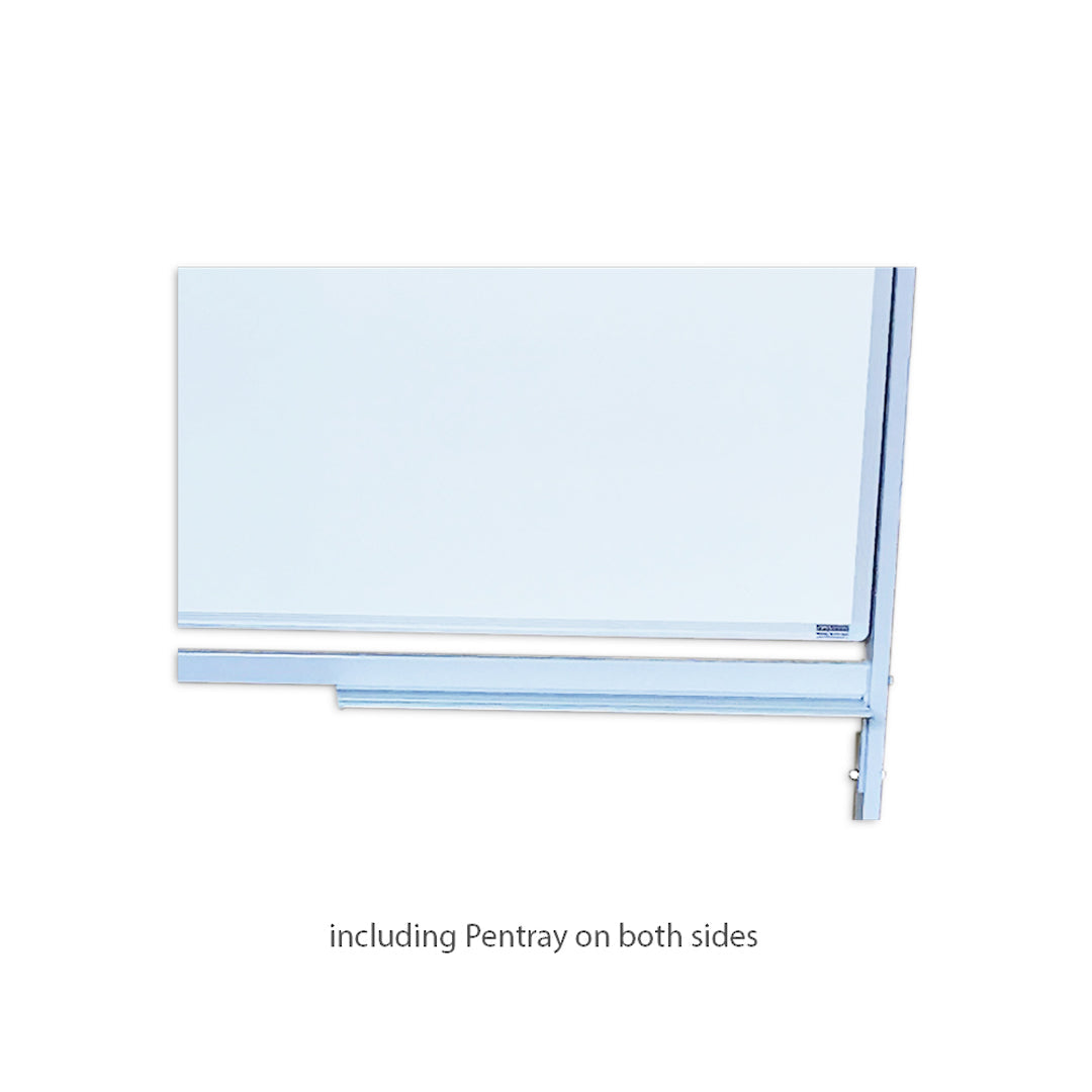 PORCELAIN WHITEBOARD + PIVOTING MOBILE STAND | Double Sided - Cafe Supply