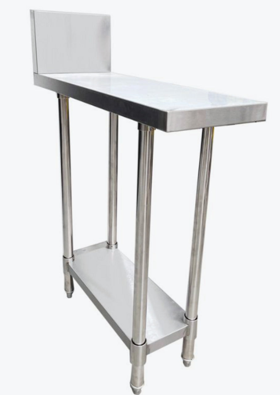 WBB-0300R Stainless Steel Kitchen Infill Bench with Splashback - Cafe Supply