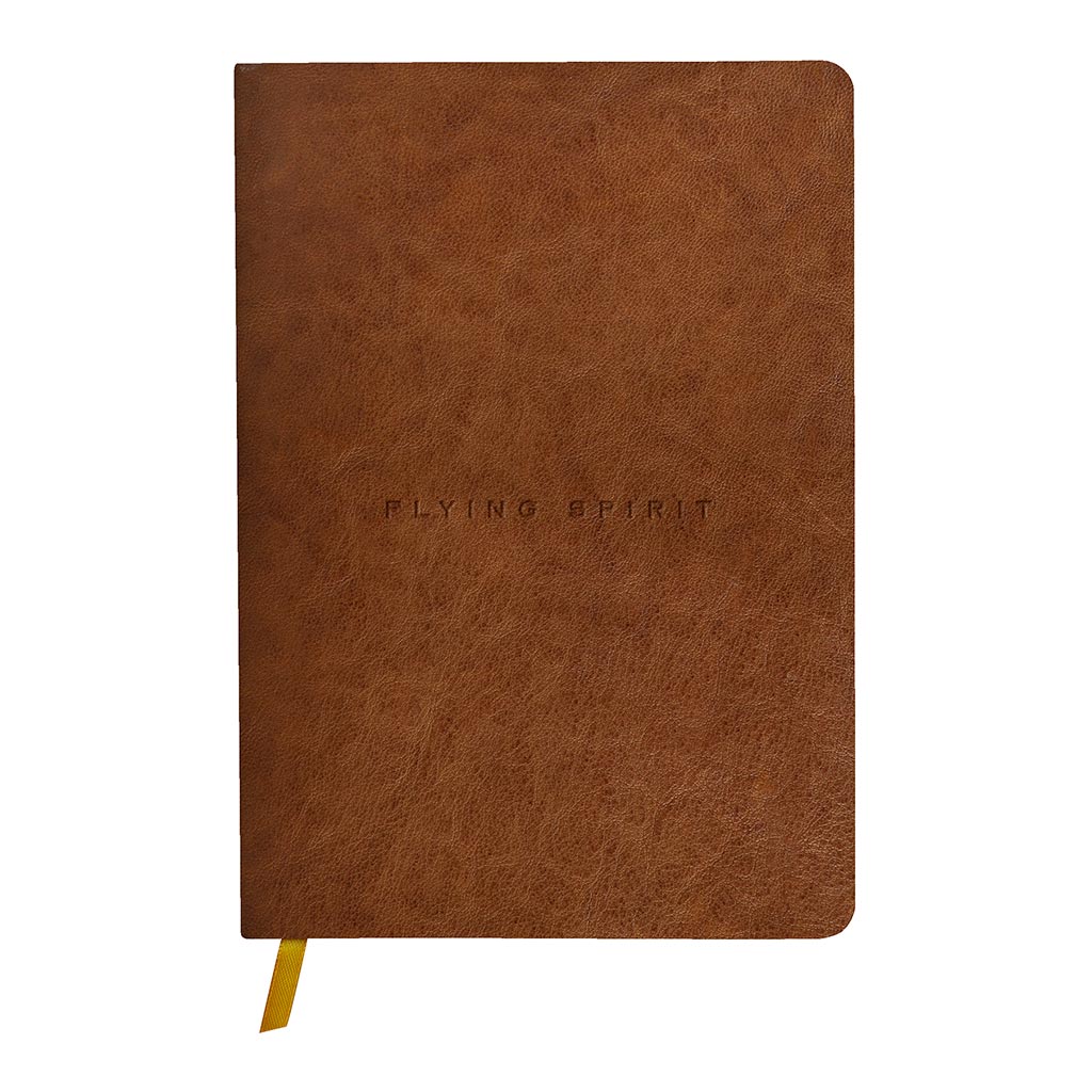 Flying Spirit Leather Journal A5 Lined Cognac - Cafe Supply