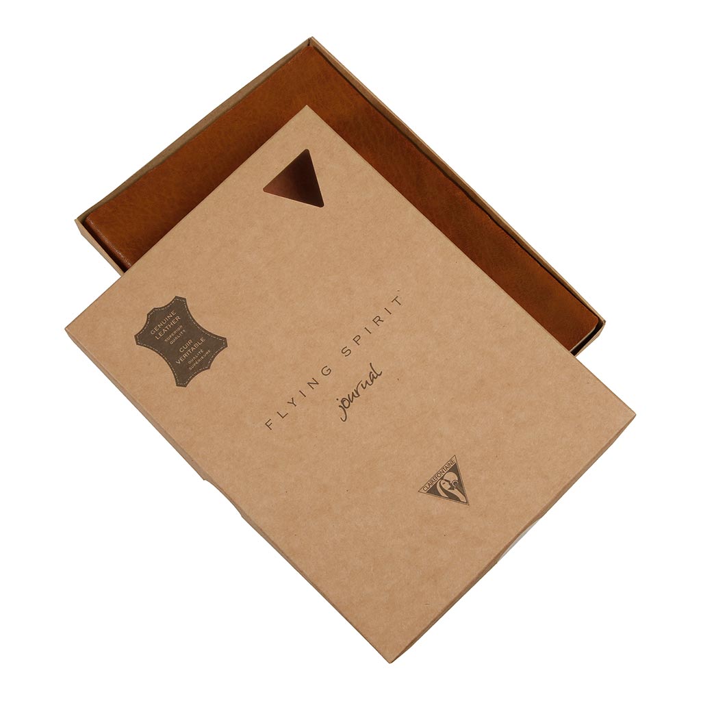 Flying Spirit Leather Journal A5 Lined Cognac - Cafe Supply