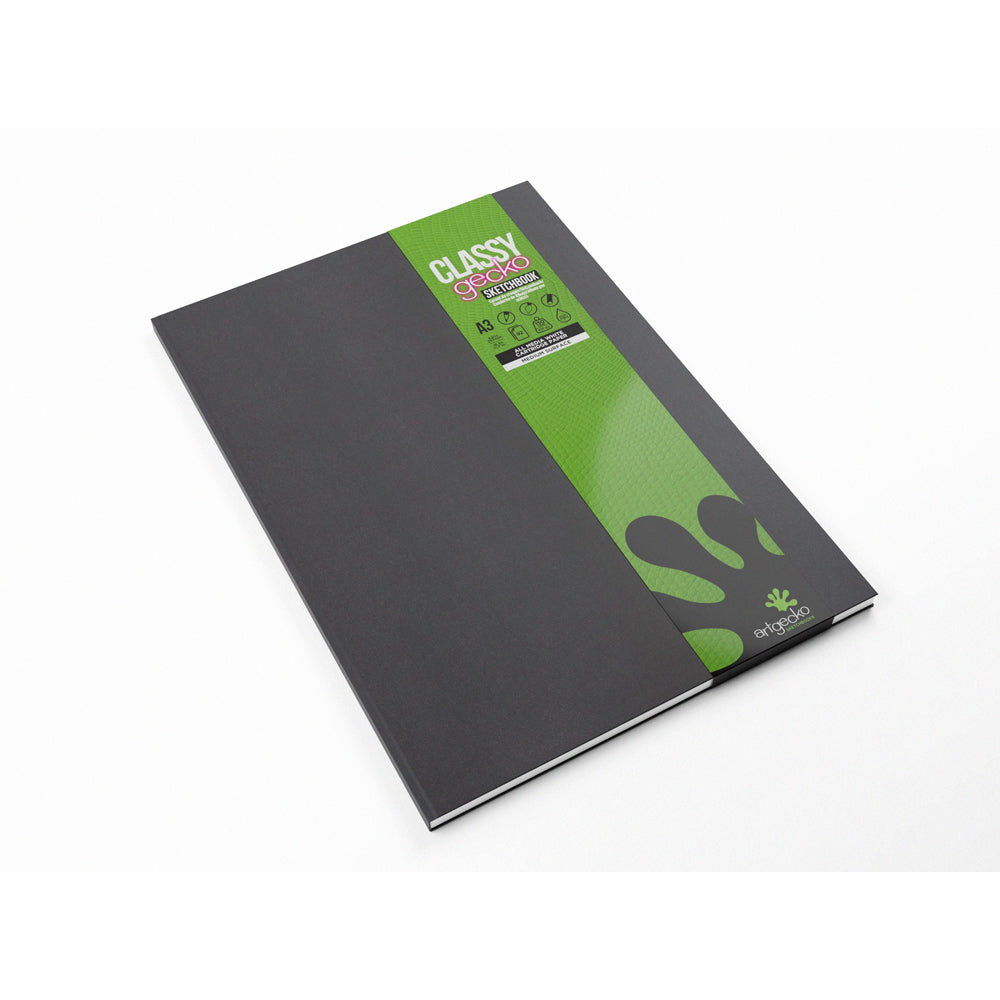 Artgecko Classy Sketchbook Casebound A3 92 Pages 46 Sheets 150gsm White Paper - Cafe Supply