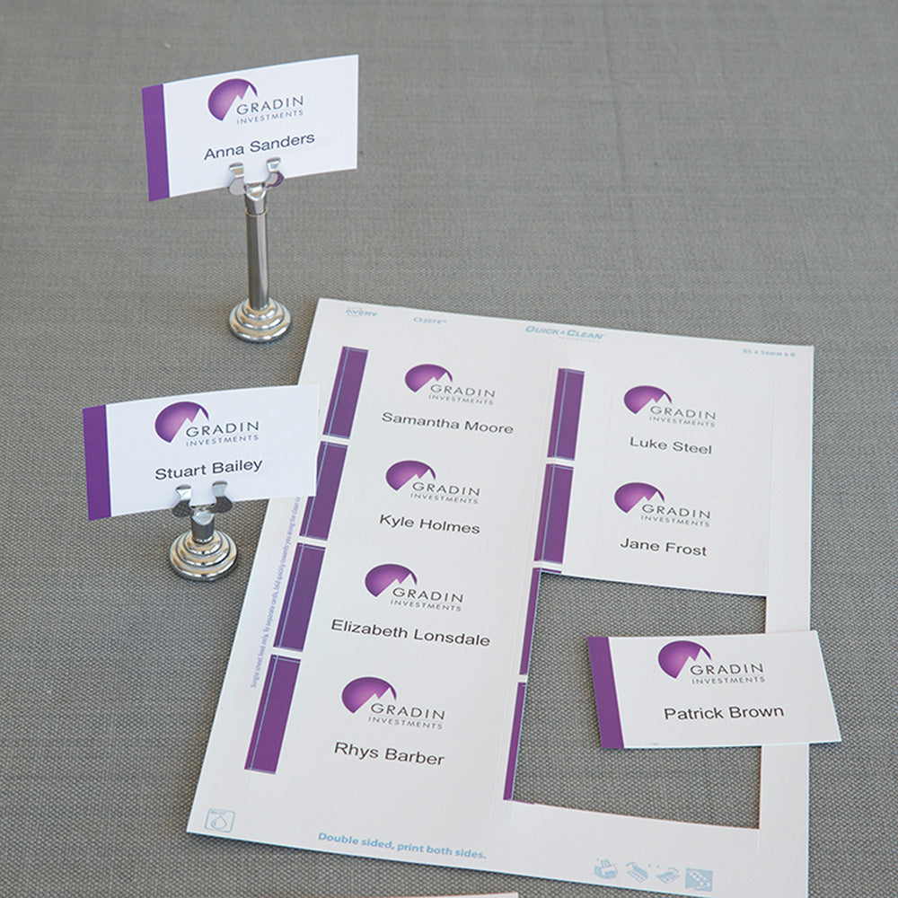 Avery Cards Multi Purpose Inkjet Laser 8up 10 Sheets - Cafe Supply