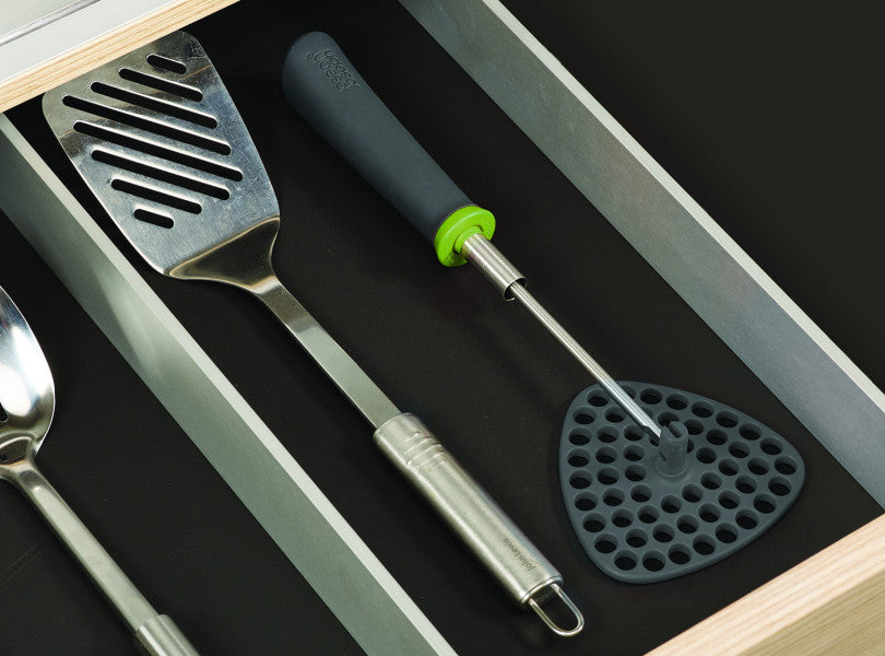 Joseph Joseph Delta Folding Masher - Grey / Green - Cafe Supply