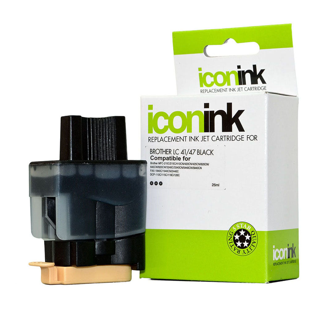 Icon Compatible Brother LC47 Black Ink Cartridge - Cafe Supply