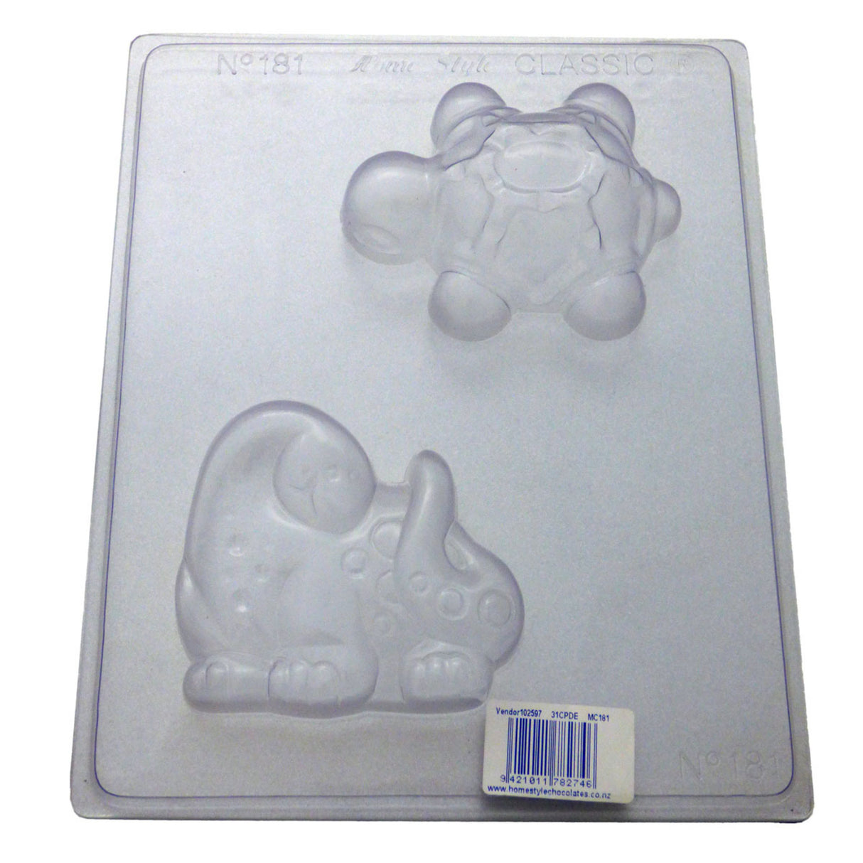 Turtle & Dinosaur Chocolate/Craft Mould 0.6mm - Cafe Supply