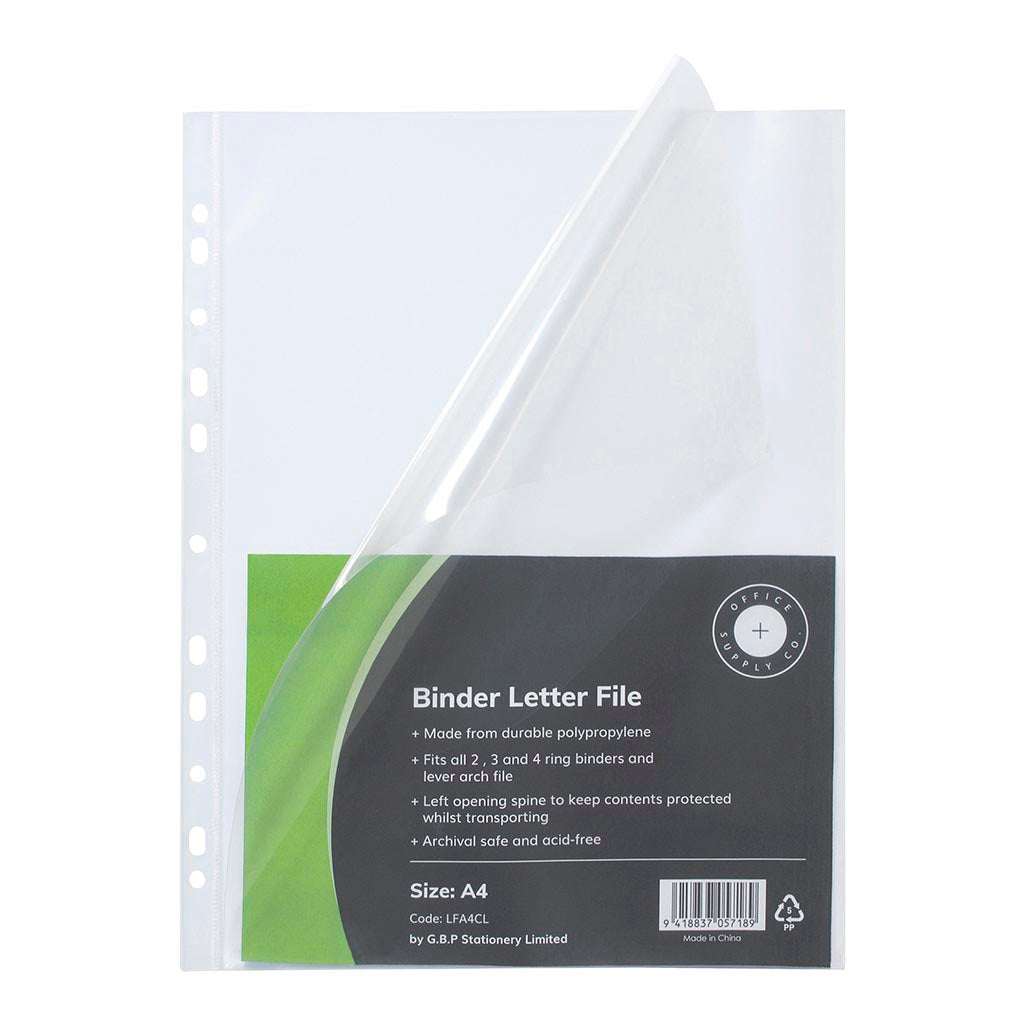OSC Binder Letter File A4 Clear - Cafe Supply