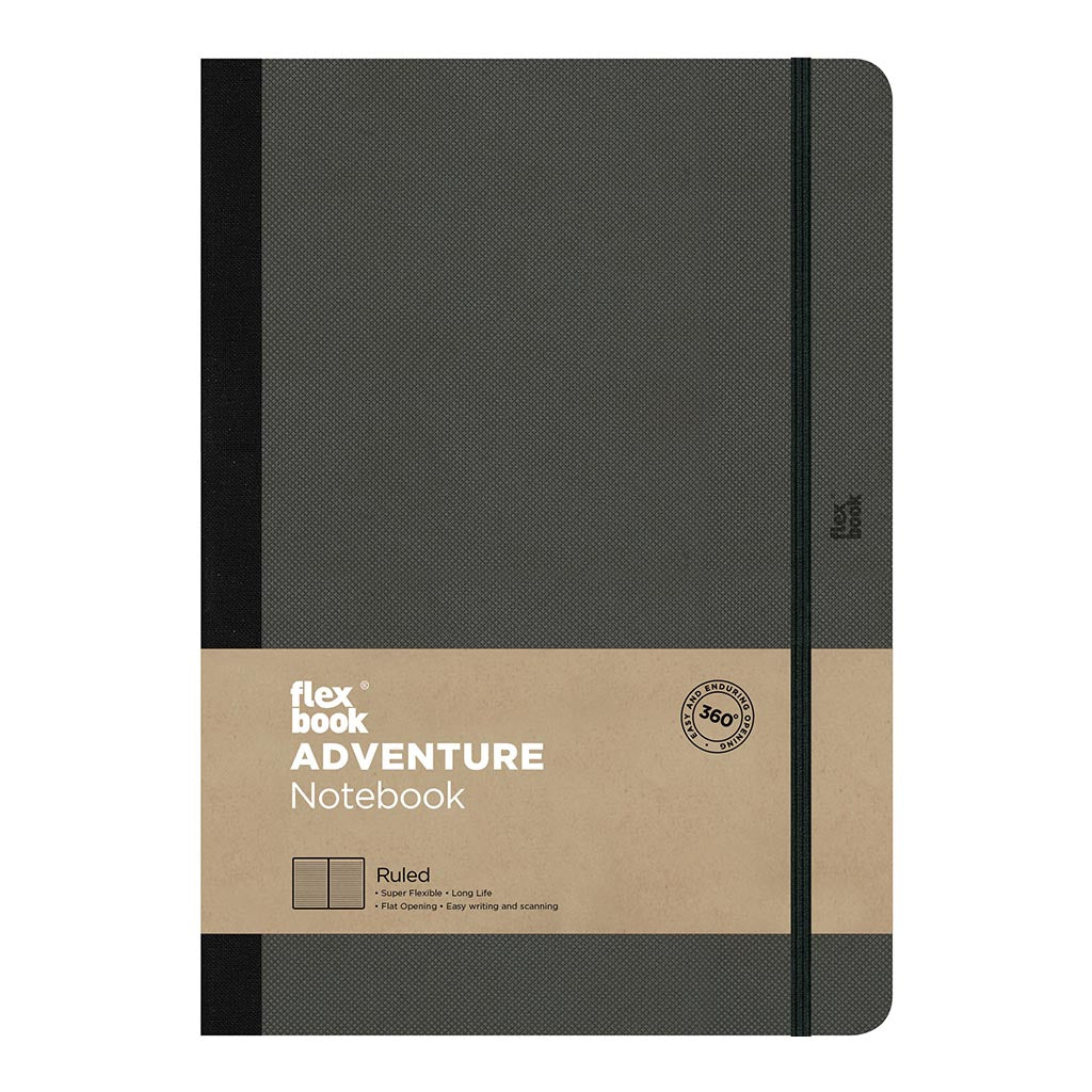 Flexbook Adventure Notebook Large Ruled Off-Black - Cafe Supply
